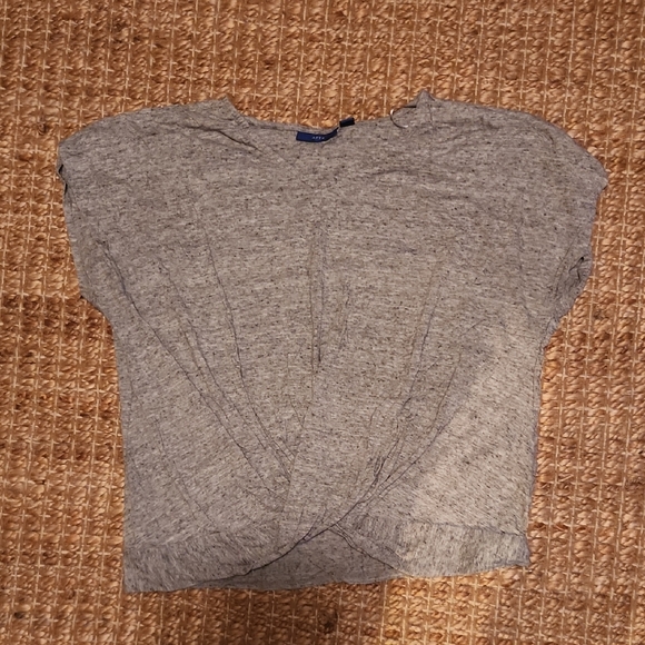 Apt. 9 Gray Relaxed Cap Sleeve Tee - Picture 1 of 4